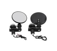 Motorcycle Rear Mirror 2PCS Motorcycle Mirror Handlebar 7/8" 22mm Universal Rear View Handle Bar End Side Mirror With Led Light For Cafe