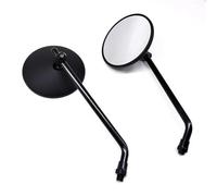 Motorcycle Rear Mirror Aluminum Alloy 10M Side Mirror Universal For Grom For MSX 125 For ER6N For ER6F For Benelli Mirror Set(Black)
