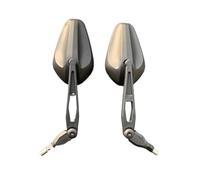 Motorcycle Rear Mirror Motorbike Rearview Mirrors Motorcycle Universal 10mm Side Mirror Anti-fall Folding Oval