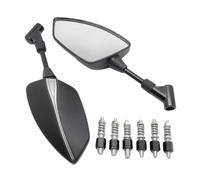 Motorcycle Rear Mirror Universal 10mm Motorcycle Rearview Left&Right Rear View Mirrors Housing Side Mirror FOR R1200GS R1200 GS R 1200 RT R1200RT