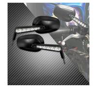Motorcycle Rear Mirror Universal Motorcycle Rear Side View Mirrors Running Lights For For Sportster XL883 For Touring For Softail FLSTN 8MM