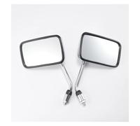 Motorcycle Rear Mirror Universal Rectangle Metal Rod ABS Shell Motorcycle Rearview Mirrors 10mm Chrome Motorbike Parts
