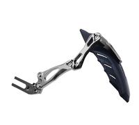 Motorcycle Rear Mudguard Universal Adjustable Carbon Fiber Pattern For Yamaha For Honda Guard Mudguard(Silver)