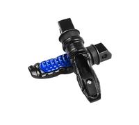 Motorcycle Rear Passenger Foot Pedal 8MM Universal 2pcs Aluminum Footrest Scooter Peg Motorbike Modification Front Footrest Pedal(Blue)