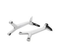 Motorcycle Rear Passenger Footpegs Kit Bracket Full Set For Trident 660 2021-2024 2025 FIXCOR(Silver Black Pedal)