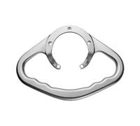 Motorcycle Rear Passenger Gas Tank Bar Handlebar Armrest Grab Bar Aluminum Alloy 9.69x6.97 Inch- Silver