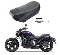 Motorcycle Rear Passenger Pillion Black Leather Seat Pad Fit for Kawasaki Vulcan S 650 VN650 2015-2023