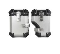 Motorcycle Rear Rack Motorcycle Side Luggage Trunk Case Storage Rear Top Box Topcase Aluminum Accessories For CFMOTO 800MT CF MOTO 800 MT For Explorer Rear Luggage(38L Side Box Silver)