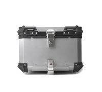 Motorcycle Rear Rack Motorcycle Side Luggage Trunk Case Storage Rear Top Box Topcase Aluminum Accessories For CFMOTO 800MT CF MOTO 800 MT For Explorer Rear Luggage(45L Topcase Silver)