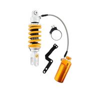 Motorcycle rear shock absorber 1pcs 265mm-325mm Motorcycle Rear Damping Adjustment Built-in Hydraulic Airbag Shock Absorber For Kawasaki(1 pcs Yellow 265mm)