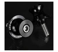 Motorcycle Rear Stand Swing Arm Spool For DUCATI Monster 696 796 821 1200 S2R 800 CNC Motorcycle M6 Accessories Swingarm Spools Sliders Stand Screws(6MM Black LOGO)