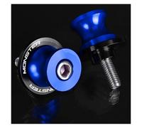 Motorcycle Rear Stand Swing Arm Spool For DUCATI Monster 696 796 821 1200 S2R 800 CNC Motorcycle M6 Accessories Swingarm Spools Sliders Stand Screws(6MM Blue LOGO)