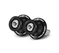 Motorcycle Rear Stand Swing Arm Spool For MONSTER 797 821 1200 1200R 400 600 620 695 750 795 800 900 1000 Motorcycle Swingarm Spools Screws 8MM Slider Stand Protector(MONSTER Black)