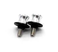 Motorcycle Rear Stand Swing Arm Spool For Suzuki GSX-R GSXR 600 750 1000 K1 K2 K3 K4 K5 K6 K7 K8 K9 K11 M8 Motorcycle Accessories Swingarm Spools Slider Stand Screws(8mm silver)
