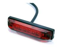 Motorcycle Rear Stop Tail Light LED Strip, Flush Mount, Red Lens