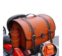 Motorcycle Rear Tail Bag for Ducati Hypermotard 698 Mono RWE 2024, 33L Large Capacity Motorbike Rear Seat Luggage Storage Case, Waterproof Motorcycle Saddle Bag Trunk Pannier,C Orange+Brown