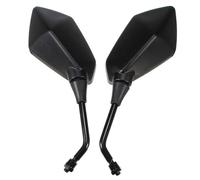 Motorcycle Rear View 2Piece/Pair Motorcycle Rearview Mirror Scooter E-Bike Rear View Mirrors Back Side Convex Mirror 8mm 10mm Carbon Fiber Mirrors(Black 10mm)
