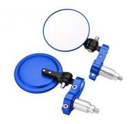 Motorcycle Rear View Handle Bar End Side Rearview Mirrors For CB1100 GIO CRF1000L For AFRICA TWIN CBF 1000 CB600F(Blu)
