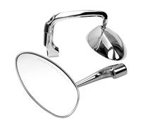 Motorcycle Rear View Mirror 1 Pair Motorcycle Rearview Mirror Electric Car Handlebar Reflector Mirror For Majester For T3 T5 For T8 A8 Motorcycle Handlebar End Mirrors(Silver)