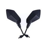 Motorcycle Rear View Mirror 2Pcs/Pair Motorcycle Mirror Scooter E-Bike Rearview Mirrors Electrombile ATV Back Side Convex Mirror 8mm 10mm Universal(10mm black)