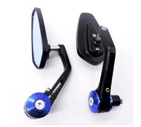 Motorcycle Rear View Mirror 7 8'' Handlebar End Mirror Universal Motorcycle Rearview Rear Mirrors Scooter 22mm Hand Bar Bar End Mirrors(Blue)