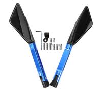 Motorcycle Rear View Mirror 8mm Blue Plastic Metal Convex | Easy Installation, Adaptable Fit, Distortion Free View, for Motorcycle Modification Projects and Scooters