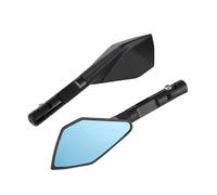 Motorcycle Rear View Mirror Bike Cycling Clear Wide Range Back Sight Rearview Reflector Adjustable Handlebar Left Right(Black)