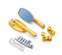 Motorcycle Rear View Mirror CNC Aluminum Rearview Mirrors Blue Anti-glare Side For Kawasaki H2R KLZ1000 For Versys Z400 W800(Gold)