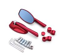 Motorcycle Rear View Mirror CNC Aluminum Rearview Mirrors Blue Anti-glare Side For Kawasaki Z650 Z750 Z1000 Z900 Z800(Red)