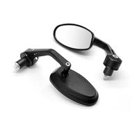 Motorcycle Rear View Mirror For Kawasaki ZXR400 For Ninja GPZ500 EX500 650R ER6F ER6N Smoke Blue Glass Lens Adjustable(Black)