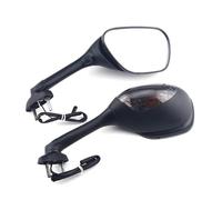 Motorcycle Rear View Mirror For Suzuki For SV1000 For SV1000S 2003 2004 2005 2006 2007 2008 2009 Rearview Mirrors With Turn Signals Light Motorcycle Handlebar End Mirrors(Smoke Lens)