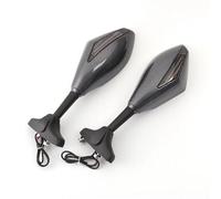 Motorcycle Rear View Mirror For YZF R6 For YZF R6s 2006-2009 Motorcycle Carbon LED Racing Style RearView Turn Signals Integrated Mirrors Motorcycle Handlebar End Mirrors