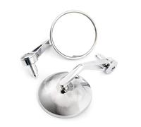 Motorcycle Rear View Mirror Motorcycle Chrome Convex 7 8 22mm Handlebar Mirror Old School Universal For Rearview Bar End Side Bar End Mirrors
