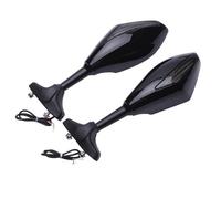 Motorcycle Rear View Mirror Motorcycle Rearview Integrated Turn Signal Side Mirrors For CBR1000RR For CBR250R For CBR300R For CBR600RR 2003-2019 Motorcycle Handlebar End Mirrors(Gloss black)