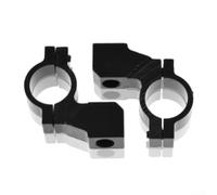 Motorcycle Rear View Mirror Mount Adapter 2pcs Aluminum Alloy Bracket for Action Camera Holder on Motorbike Side Wing Mirror Scooter for E Bike Dirt Bike Fit Red Blue Gold Black Silver Purple(black)