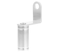 Motorcycle Rear View Mirror Mount Aluminum Alloy Extension Holder | Silver Finish, Space Saving and Corrosion Resistant Design, for Electric Bike Riders, Night Riding