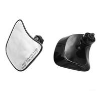 Motorcycle Rear View Mirror Round Aluminium Alloy Shockproof Right Thread Compatible with Special 2024 Black Pack of 2 (Black)