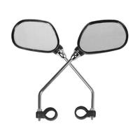 Motorcycle Rear View Mirrors 1 Pair Bicycle Rear View Glass Mirror Bike Handlebar Wide Range Back Sight Light Reflector Angle Adjustable Mirrors