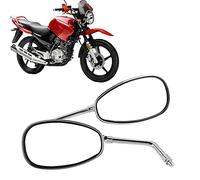 Motorcycle Rear View Mirrors, 1 Pair Universal Handlebar Rear View Side Mirrors Handle Bar End Chrome Back Side Mirror for Motorcycle ATV Scooter Bike