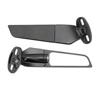 Motorcycle Rear View Mirrors, 2 Pcs Adjustable Rotating Rear View Mirrors Universal ATV Motorbike Wind Swiveling Wing Mirrors Replacement for Ninja 250