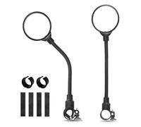 Motorcycle Rear View Mirrors 2 PCS Long Bicycle Rearview Handlebar Mirrors 360° For Mountain Road Bike Motorcycle Bendable Hose Adjustable Rearview Mirror