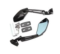 Motorcycle Rear View Mirrors 2Pcs Motorcycle Rear View Side Mirrors Motorcycle Mirrors For GSXR 600 750 Adjustable Black Sliver