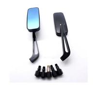 Motorcycle Rear View Mirrors 8mm/10mm Universal Side Mirror Mobike Accessories Motorcycle Handlebar Rear View Mirrors Rectangle Black Square Smoke Blue Glass
