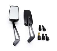 Motorcycle Rear View Mirrors 8mm/10mm Universal Side Mirror Mobike Accessories Motorcycle Handlebar Rear View Mirrors Rectangle Black Square Smoke Blue Glass