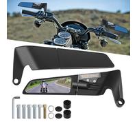 Motorcycle Rear View Mirrors, Adjustable Rotating Stealth Wind Wing Side Mirrors Rearview Wind Mirror, Compatible with Kawasaki Z400 Z650 Z900 Duke 125 200 250 390 690 Ninja 250 300 H2 H4