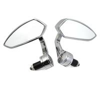 motorcycle rear view mirrors For Kawasaki For Any 7/8" Or 1" Diameter Handle About Motorcycle Electric Rearview Side Mirrors Motorbike Wing Mirror(Silver)