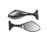 Motorcycle Rear View Mirrors For R1 R6 R6S Motorcycle Accessories Handlebar Left And Right Side Rearview Mirrors With LED Turn Signals Light(Carbon Fibre texture)