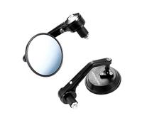 Motorcycle Rear View Mirrors For Royal Enfield 350 500 650,Motorcycle Stealth Wing Rear View Mirrors 360° Adjustable Aluminium Alloy Mirrors,A-Black