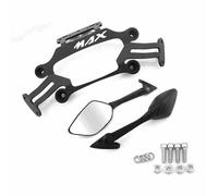 Motorcycle Rear View Mirrors for Xmax 300 400 125 Front Fixed Phone Bracket for Xmax250 Rearview Stand GPS Holder(Black Shell)