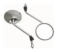 Motorcycle Rear View Mirrors Motorbike Handlebar Mirror 1 Pair Motorcycle Scooter Mirrors Universal Rear View 8mm Thread Round Oval Convex